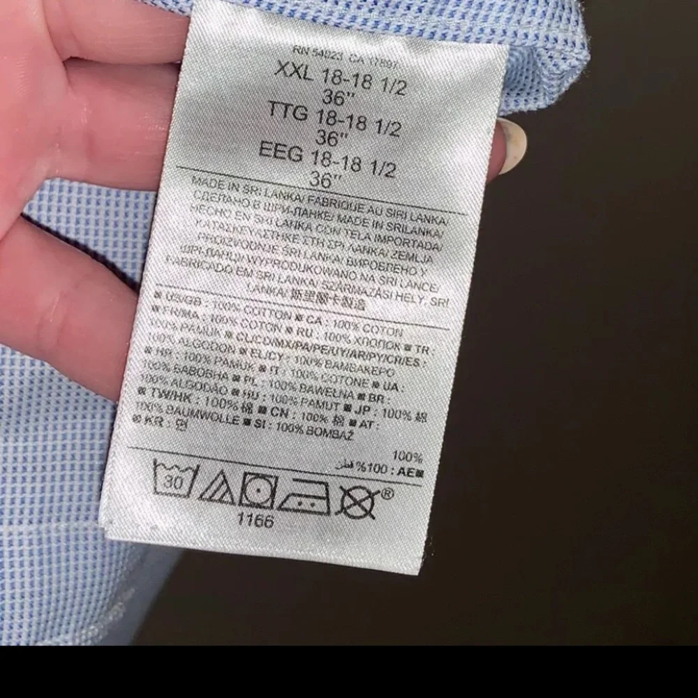 Banana republic blue tailored slim fit button up men’s XXL - Picture 4 of 6